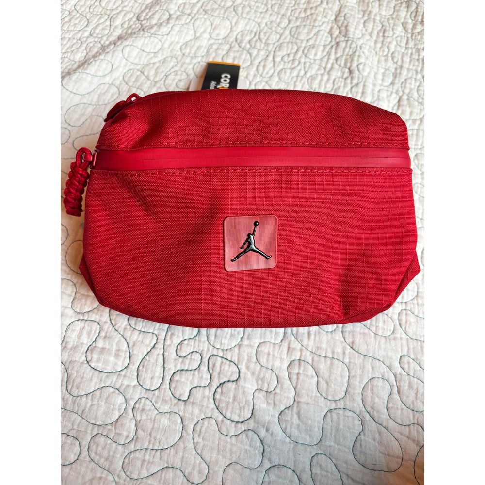 Jordan Red Cordura Crossbody Belt Bag Adjustable Strap